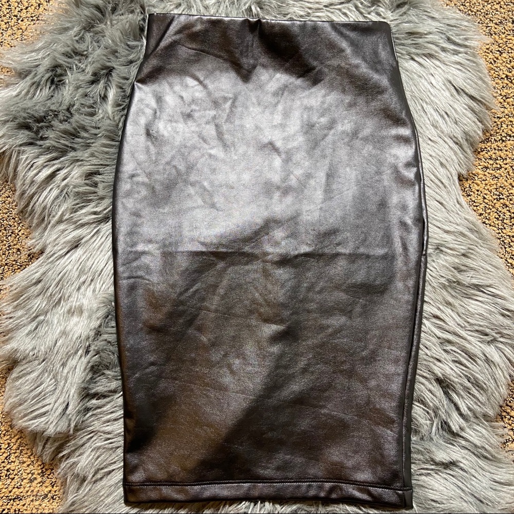 Shinestar Faux Leather Pencil Skirt size XS